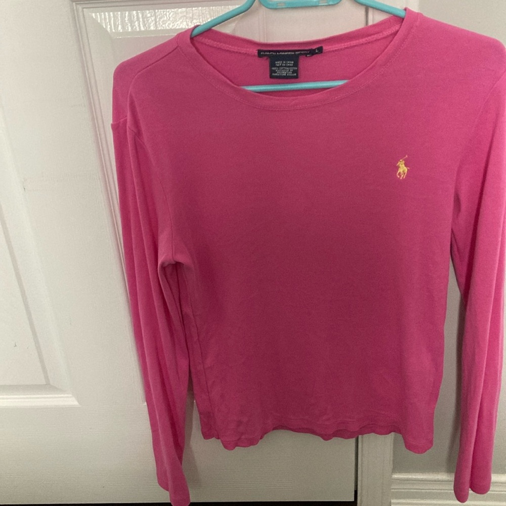 Ralph Lauren Sport pink top good condition size L